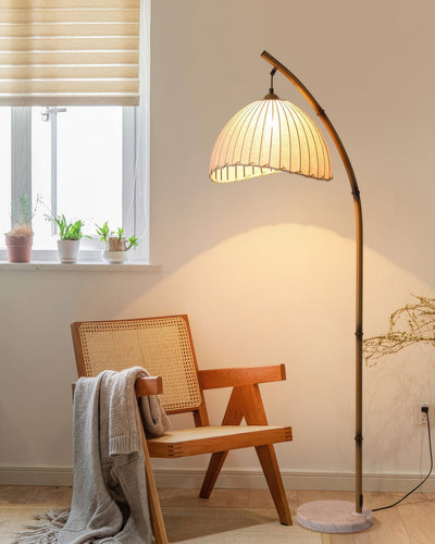 Cultural Zen Bamboo Floor Lamp – Elegant & Tranquil Lighting for a Serene Atmosphere