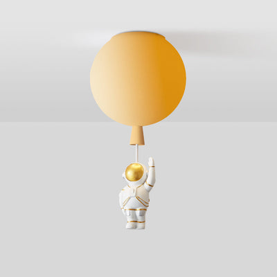 Fateh Modern Moon & Astronaut LED Ceiling Light – Whimsical Space-Themed Lamp