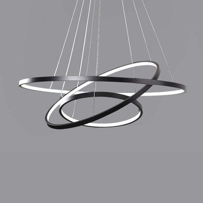 Yumanira 3-Ring Modern Ceiling Light – Dimmable LED Pendant with Remote Control
