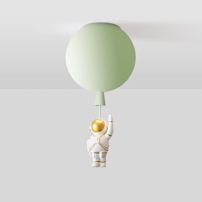 Fateh Modern Moon & Astronaut LED Ceiling Light – Whimsical Space-Themed Lamp