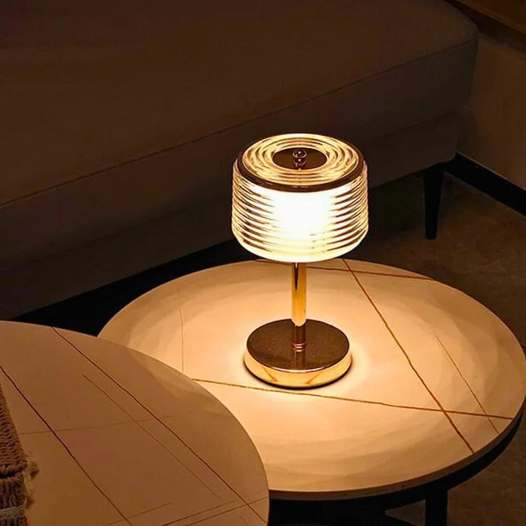 Elegant Crystal Ring Table Lamp – A Statement of Sophistication