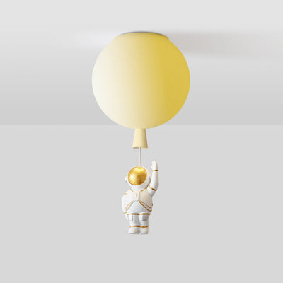 Fateh Modern Moon & Astronaut LED Ceiling Light – Whimsical Space-Themed Lamp
