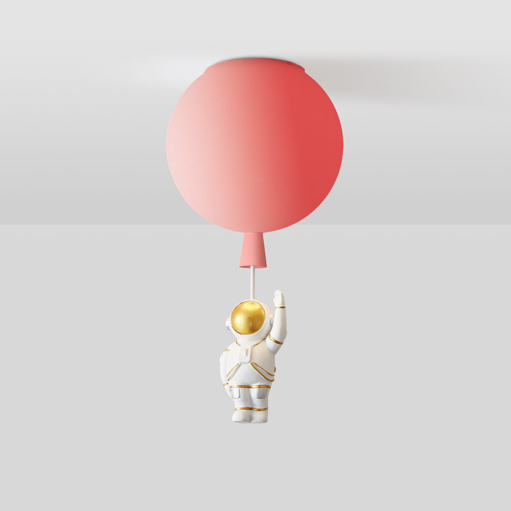 Fateh Modern Moon & Astronaut LED Ceiling Light – Whimsical Space-Themed Lamp
