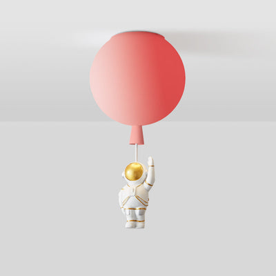 Fateh Modern Moon & Astronaut LED Ceiling Light – Whimsical Space-Themed Lamp
