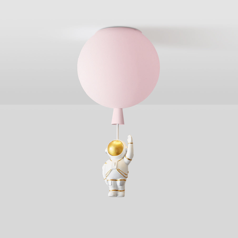 Fateh Modern Moon & Astronaut LED Ceiling Light – Whimsical Space-Themed Lamp