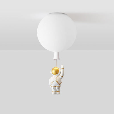 Fateh Modern Moon & Astronaut LED Ceiling Light – Whimsical Space-Themed Lamp