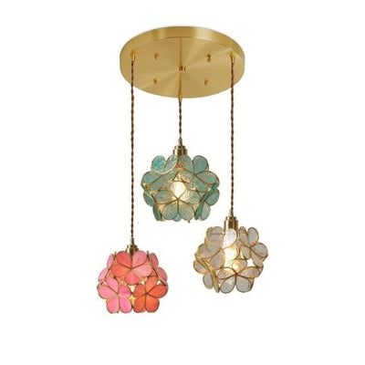 Petal Glass Pendant Light – Elegant Floral-Inspired Hanging Lamp (E27, Adjustable 150cm)