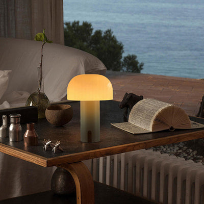 European Design Mushroom Lamp – Sleek & Wireless Touch-Control Table Light