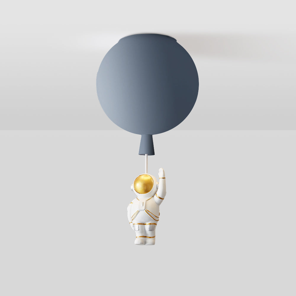Fateh Modern Moon & Astronaut LED Ceiling Light – Whimsical Space-Themed Lamp