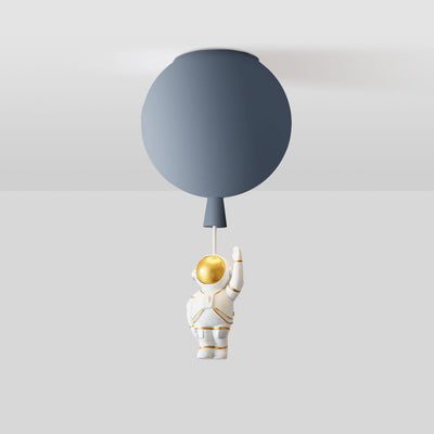 Fateh Modern Moon & Astronaut LED Ceiling Light – Whimsical Space-Themed Lamp