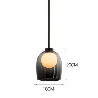 Modern Glass Pendant Light – Smoked or Clear Glass for Elegant Ambience