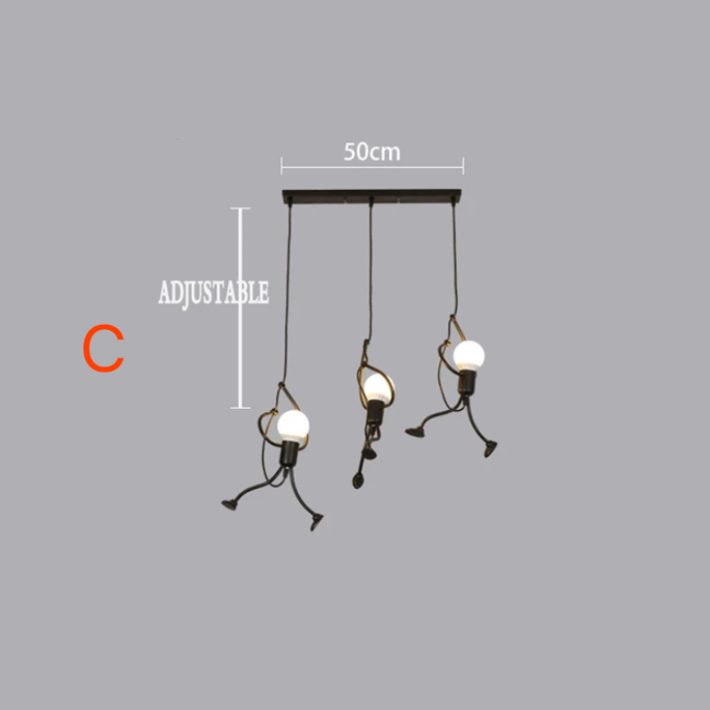 Retro Metal Pendant Light – Playful and Adjustable Design for a Unique Ambiance