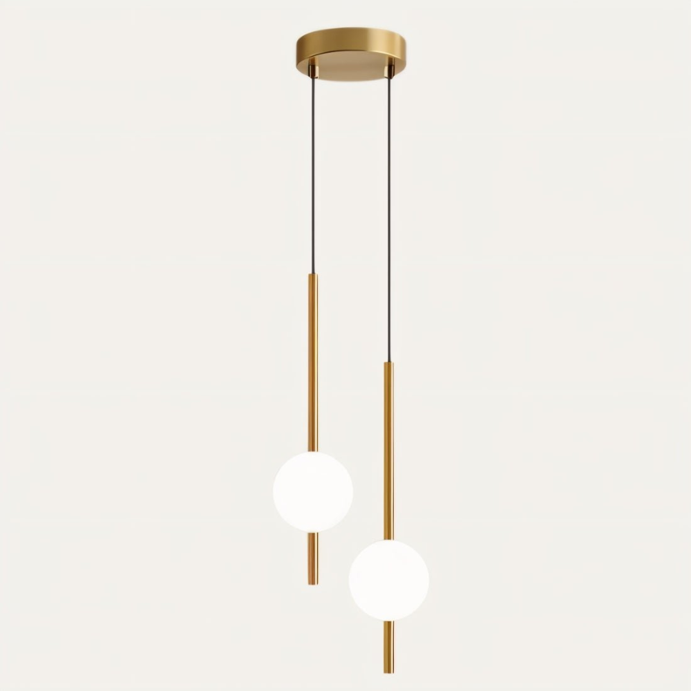 Afzal Pendant Light – Minimalist Glass Globe Hanging Lamp for Elegant Interiors