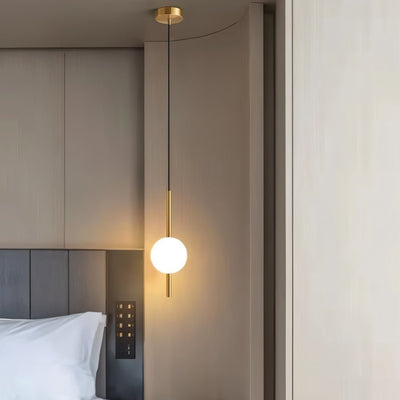 Afzal Pendant Light – Minimalist Glass Globe Hanging Lamp for Elegant Interiors