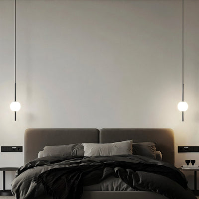Afzal Pendant Light – Minimalist Glass Globe Hanging Lamp for Elegant Interiors