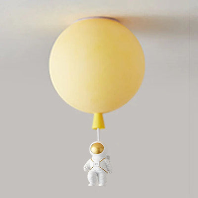 Fateh Modern Moon & Astronaut LED Ceiling Light – Whimsical Space-Themed Lamp