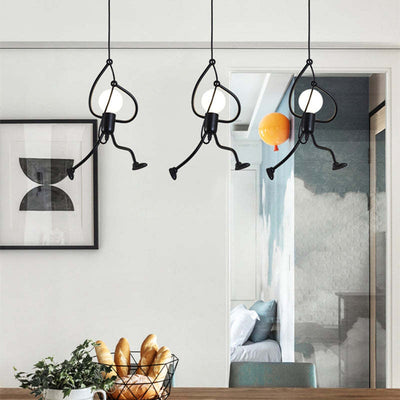 Retro Metal Pendant Light – Playful and Adjustable Design for a Unique Ambiance