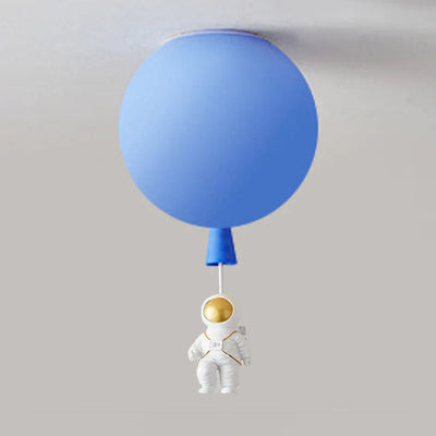 Fateh Modern Moon & Astronaut LED Ceiling Light – Whimsical Space-Themed Lamp