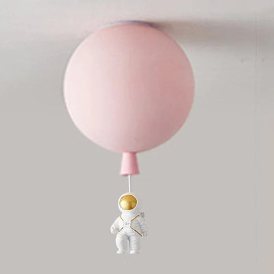 Fateh Modern Moon & Astronaut LED Ceiling Light – Whimsical Space-Themed Lamp