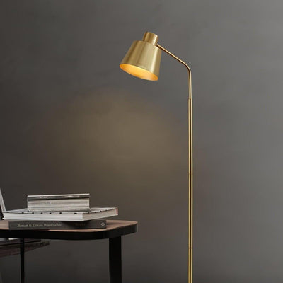 Zeid Brass Floor Lamp – Elegant Minimalist LED Standing Light