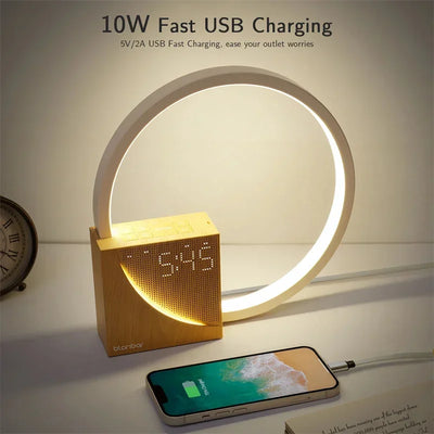 Touch Control Bedside Alarm Clock Light – Elegant & Adjustable Wake-Up Lamp