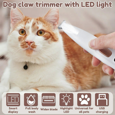 Silent Paw Trimmer – Precise Grooming for Your Pet with LED Light