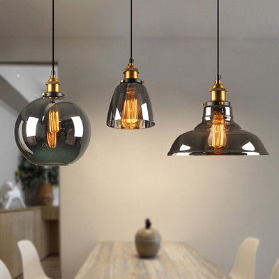 Antique Glass Pendant Light – Vintage Art Deco Hanging Lamp