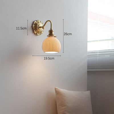 Brass & White Ceramic Wall Light – Classic Elegance for Timeless Interiors