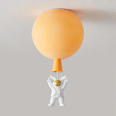 Fateh Modern Moon & Astronaut LED Ceiling Light – Whimsical Space-Themed Lamp