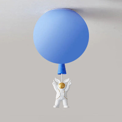 Fateh Modern Moon & Astronaut LED Ceiling Light – Whimsical Space-Themed Lamp