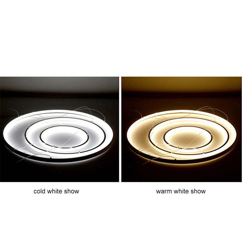 Yumanira 3-Ring Modern Ceiling Light – Dimmable LED Pendant with Remote Control