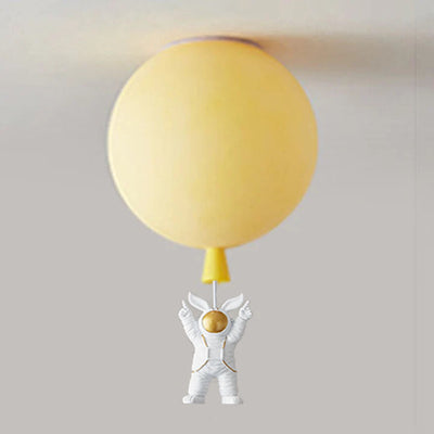 Fateh Modern Moon & Astronaut LED Ceiling Light – Whimsical Space-Themed Lamp