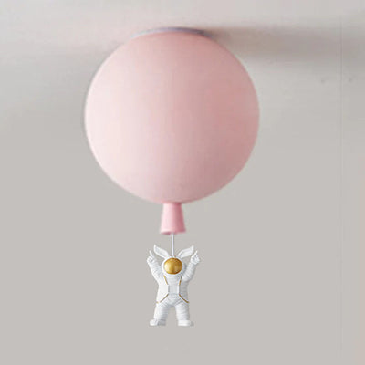 Fateh Modern Moon & Astronaut LED Ceiling Light – Whimsical Space-Themed Lamp