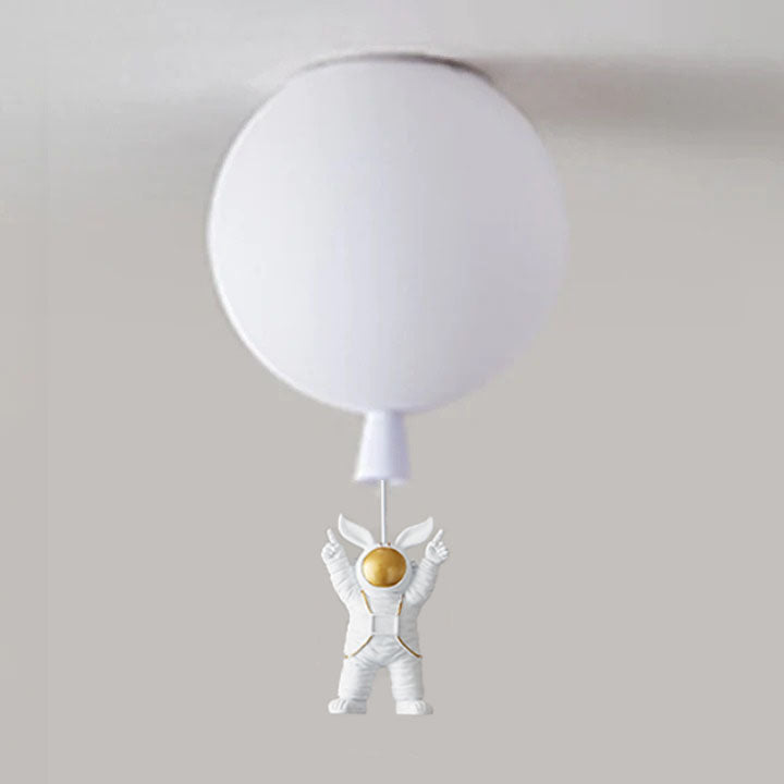 Fateh Modern Moon & Astronaut LED Ceiling Light – Whimsical Space-Themed Lamp