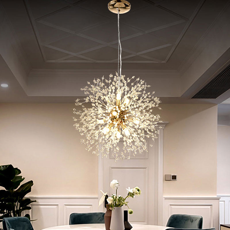 Crystal LED Pendant Light – Modern Pusteblume-Inspired Chandelier