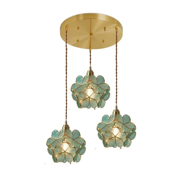 Petal Glass Pendant Light – Elegant Floral-Inspired Hanging Lamp (E27, Adjustable 150cm)
