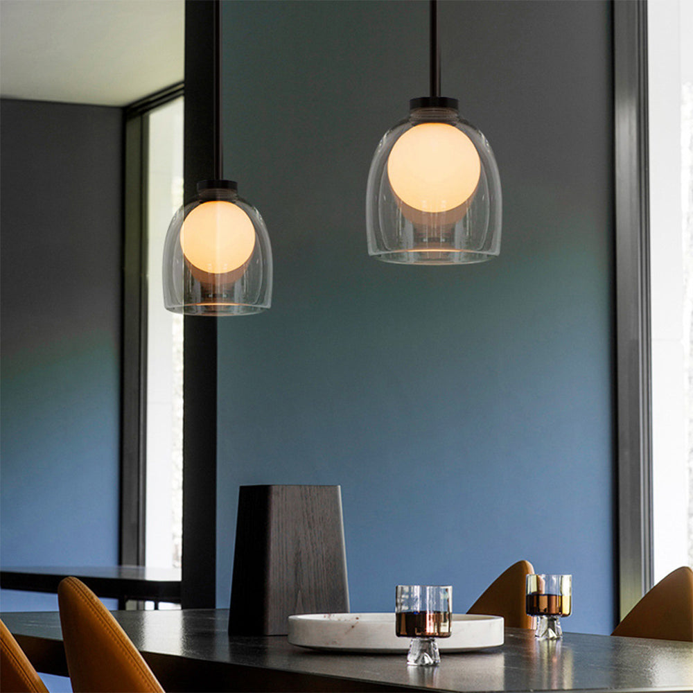 Modern Glass Pendant Light – Smoked or Clear Glass for Elegant Ambience