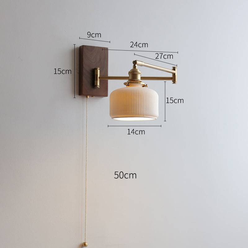 Modern Ceramic & Wood Wall Light – Contemporary Accent for Stylish Interiors