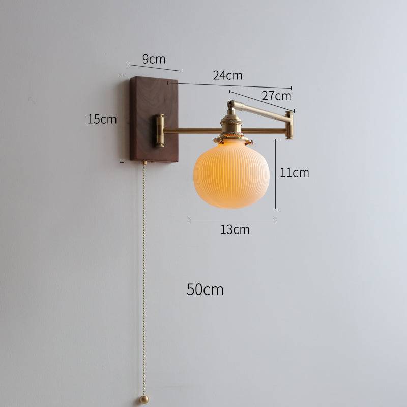 Modern Ceramic & Wood Wall Light – Contemporary Accent for Stylish Interiors