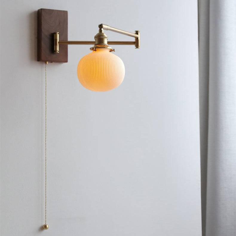 Modern Ceramic & Wood Wall Light – Contemporary Accent for Stylish Interiors