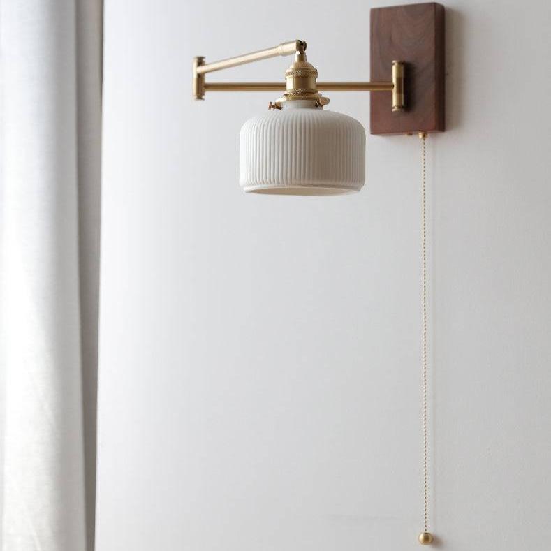 Modern Ceramic & Wood Wall Light – Contemporary Accent for Stylish Interiors