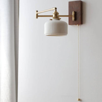 Modern Ceramic & Wood Wall Light – Contemporary Accent for Stylish Interiors