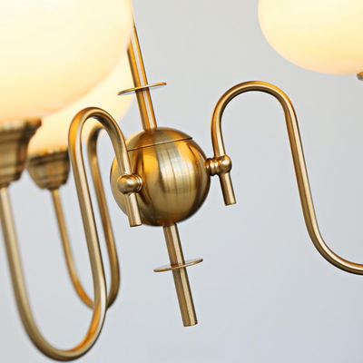 Elegant Cream Glass Chandelier – Timeless Luxury for Your Home