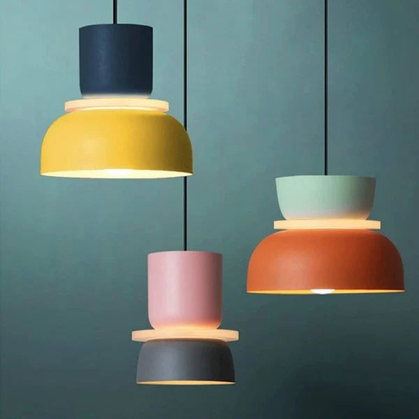 Nordic Macaron Pendant Light – Scandinavian Hanging Lamp for Kitchen & Dining