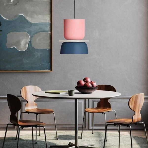 Nordic Macaron Pendant Light – Scandinavian Hanging Lamp for Kitchen & Dining