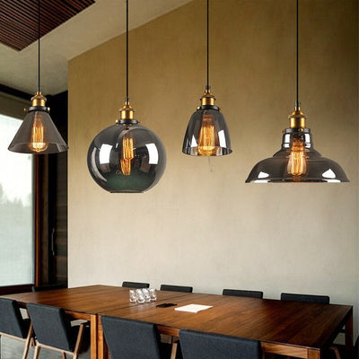 Antique Glass Pendant Light – Vintage Art Deco Hanging Lamp