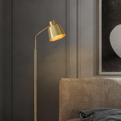 Zeid Brass Floor Lamp – Elegant Minimalist LED Standing Light