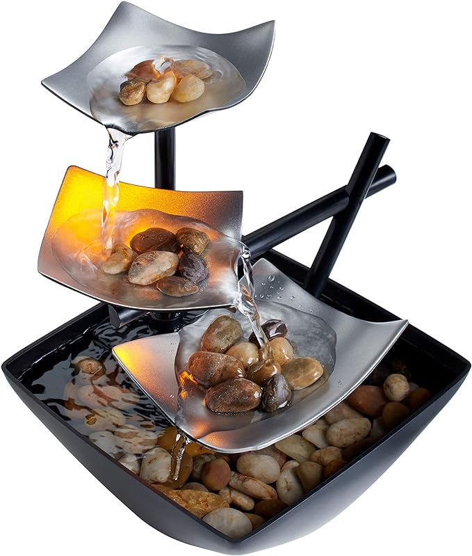 Leaf Fountain – Soothing Water Feature with Gentle LED Lighting