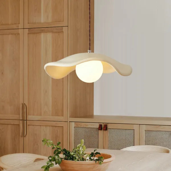Wabi-Sabi Lotus Leaf Pendant Light – Minimalist Elegance for Dining Spaces