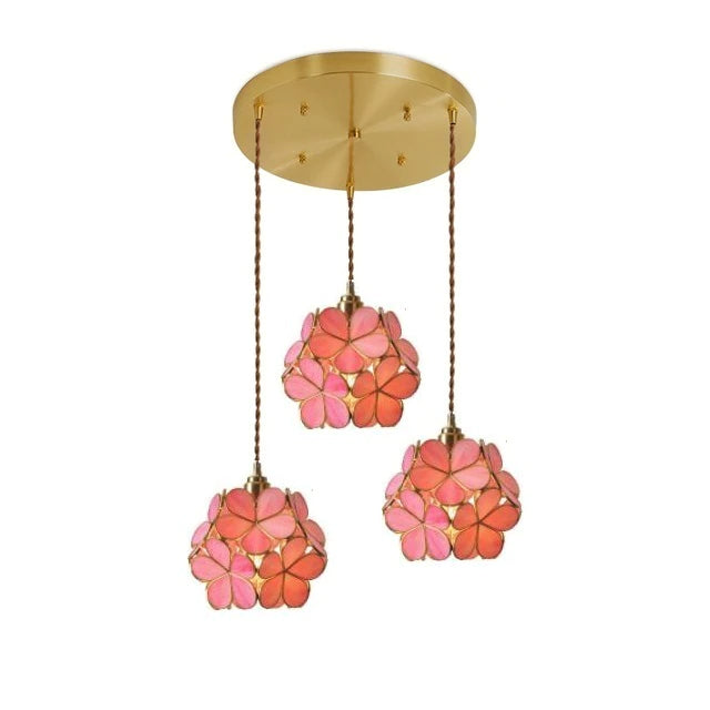 Petal Glass Pendant Light – Elegant Floral-Inspired Hanging Lamp (E27, Adjustable 150cm)